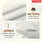 Pillow Covers - Zipper White Golden Abstract