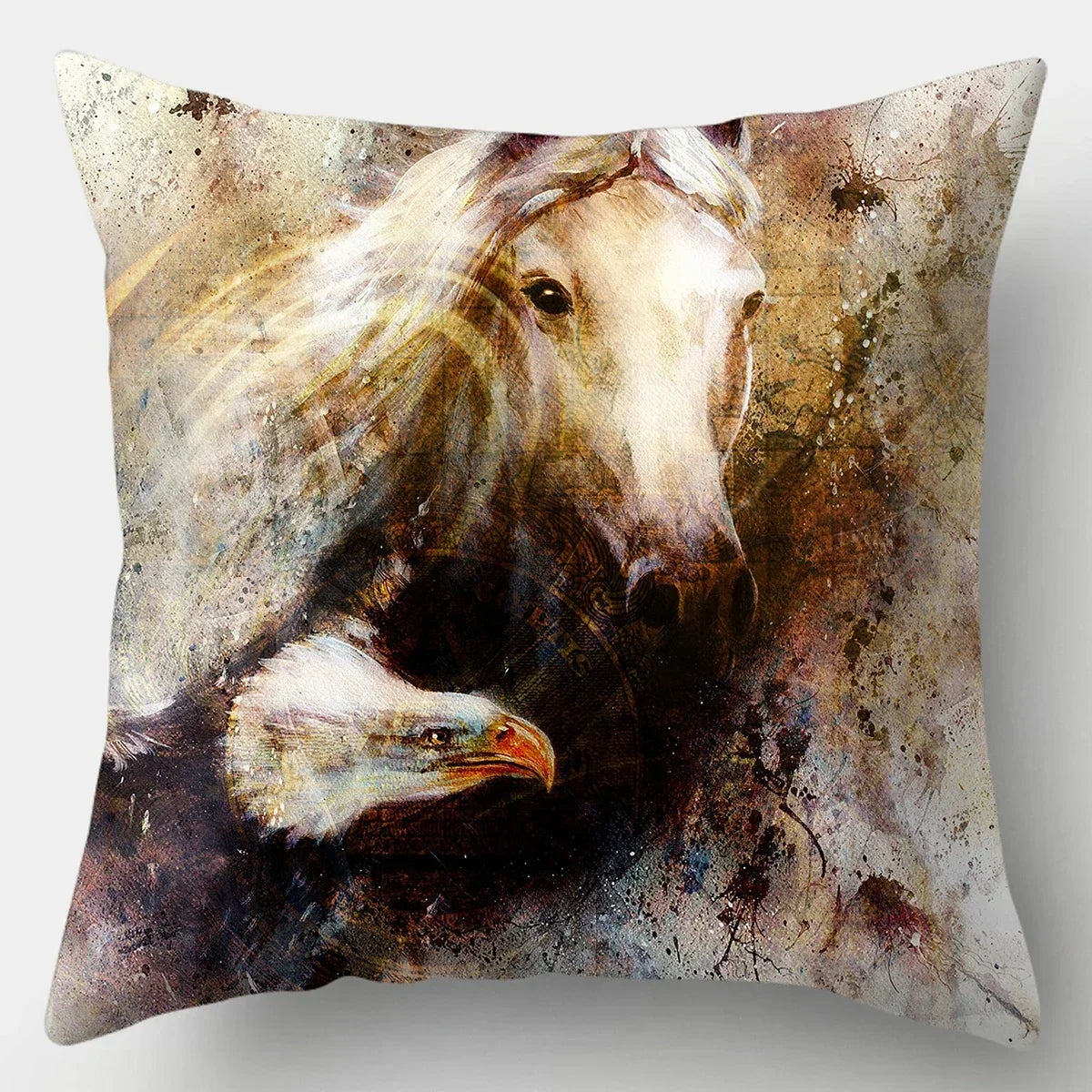45x45cm Pillow Case Home Decor Pillows Covers Sofa Bedroom Wild Animal Pillow Case Pillows Lion Horse... - House Of Avana