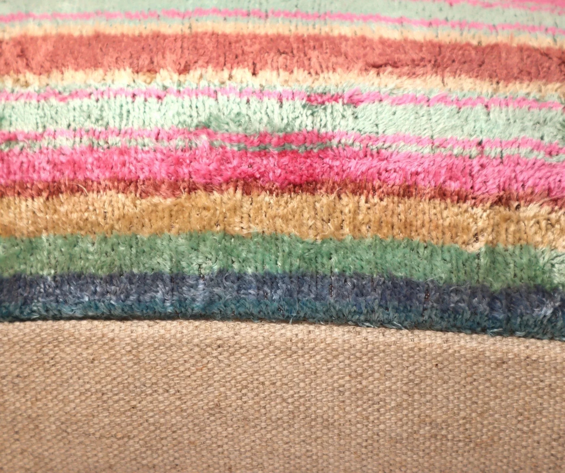 Canvello Luxury Earthtone Stripe Pillow for Couch | X in (40 X Cm), angled view - House Of Avana