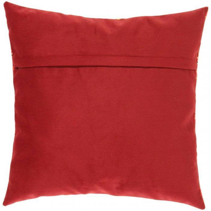 Canvello Traditional Design Velvet Pillow - 16'' X 16'', side view - House Of Avana
