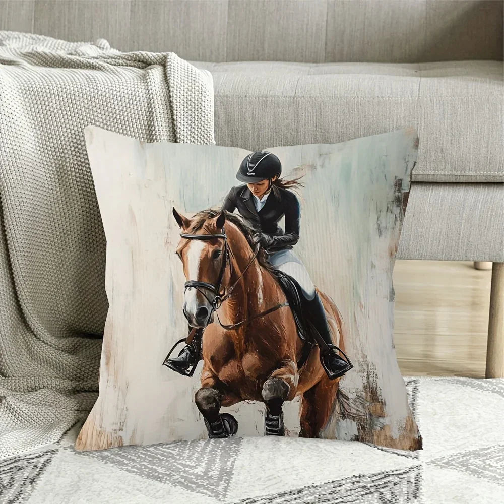 Pillowcase - Soft Plush Horse 45x45cm