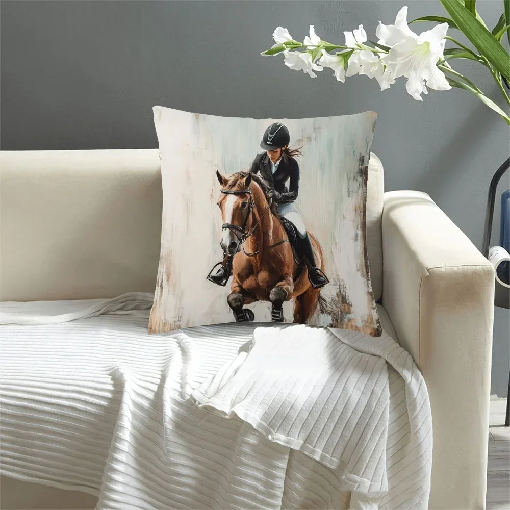 Pillowcase - Soft Plush Horse 45x45cm