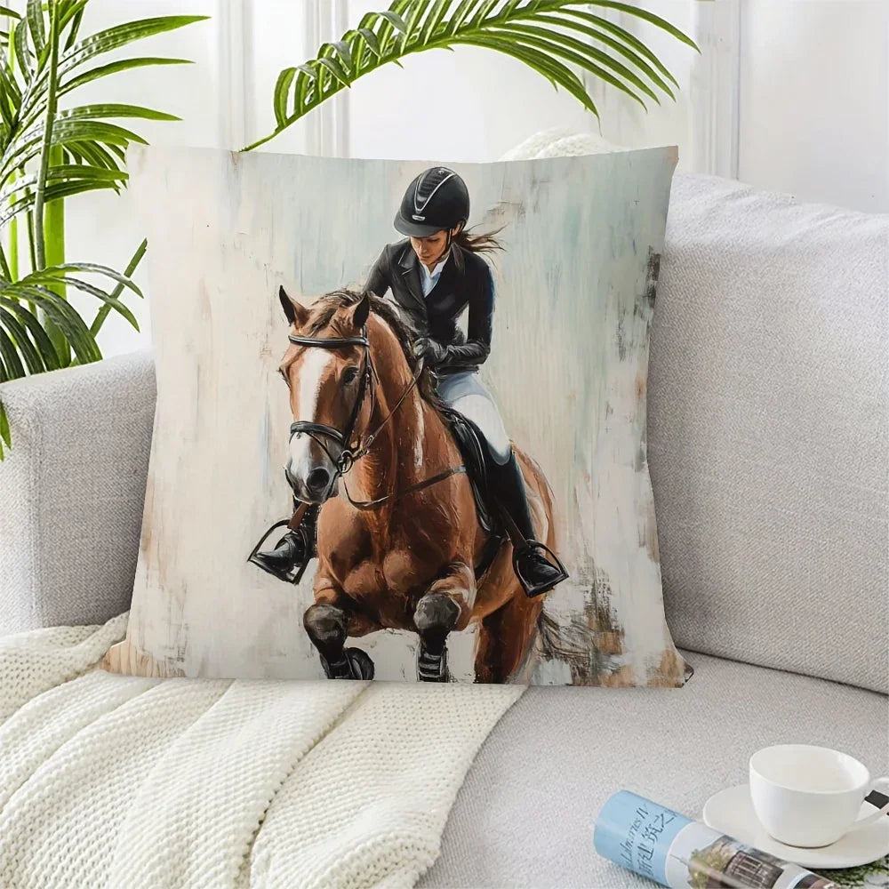 Pillowcase - Soft Plush Horse 45x45cm