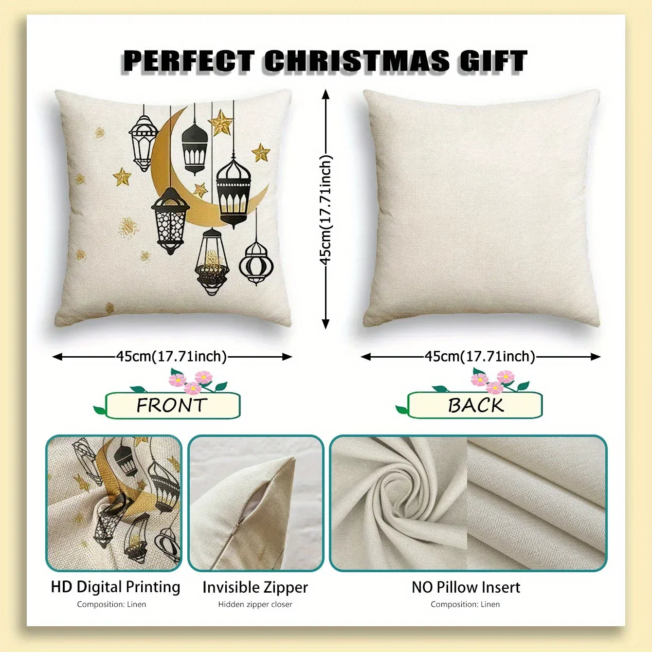 Pillowcase - Vintage Cotton Star Print