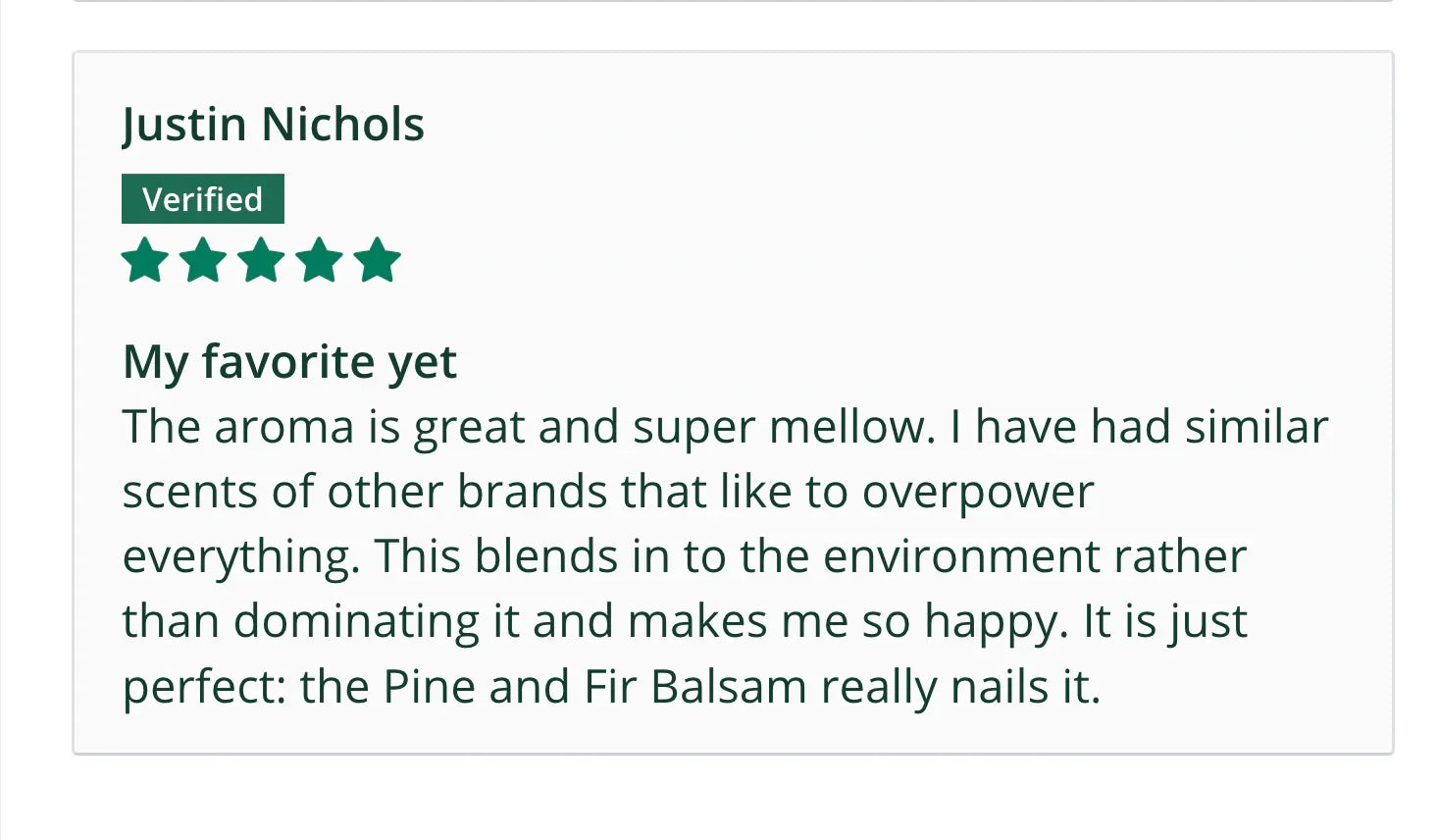 Pine & Fir Balsam Scented Soy Candle Fernweh Editions