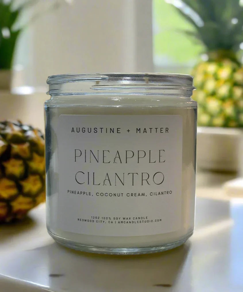 Pineapple Cilantro - 12oz Soy Candle Augustine + Matter Candle Studio LLC