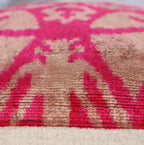 Canvello Decorative Pink Beige Geometric Throw Pillow Down Feather Filled - 16x16 in, angled view - House Of Avana