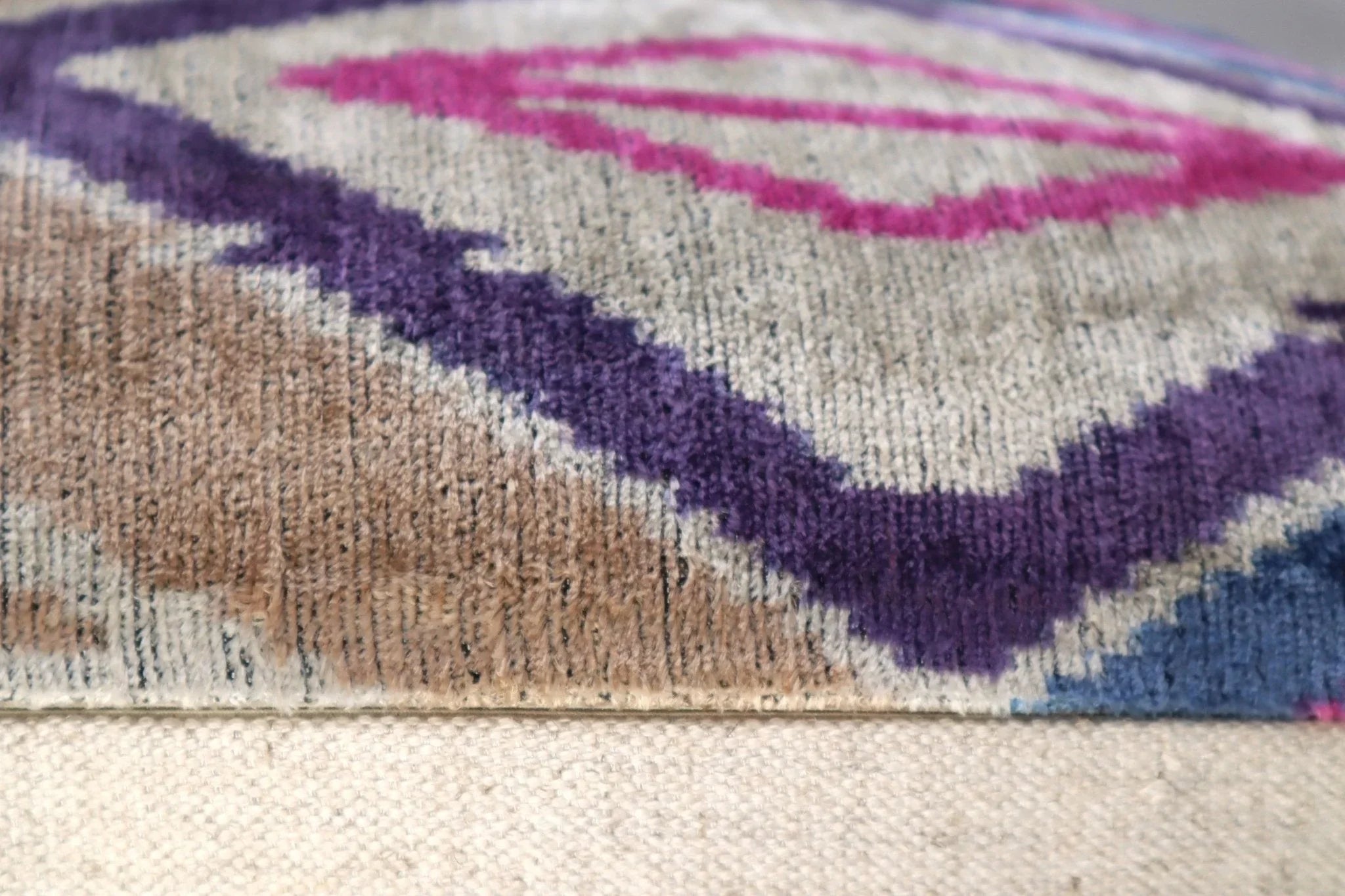 Canvello Luxury Pink Purple Beige Pillow for Couch | X in (40 X Cm), detail shot - House Of Avana