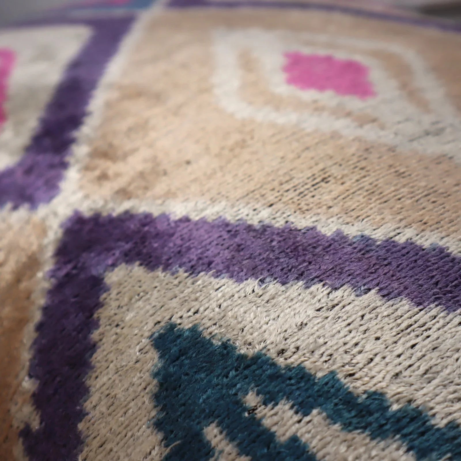 Canvello Luxury Pink Purple Beige Pillow for Couch | X in (40 X Cm), top view - House Of Avana