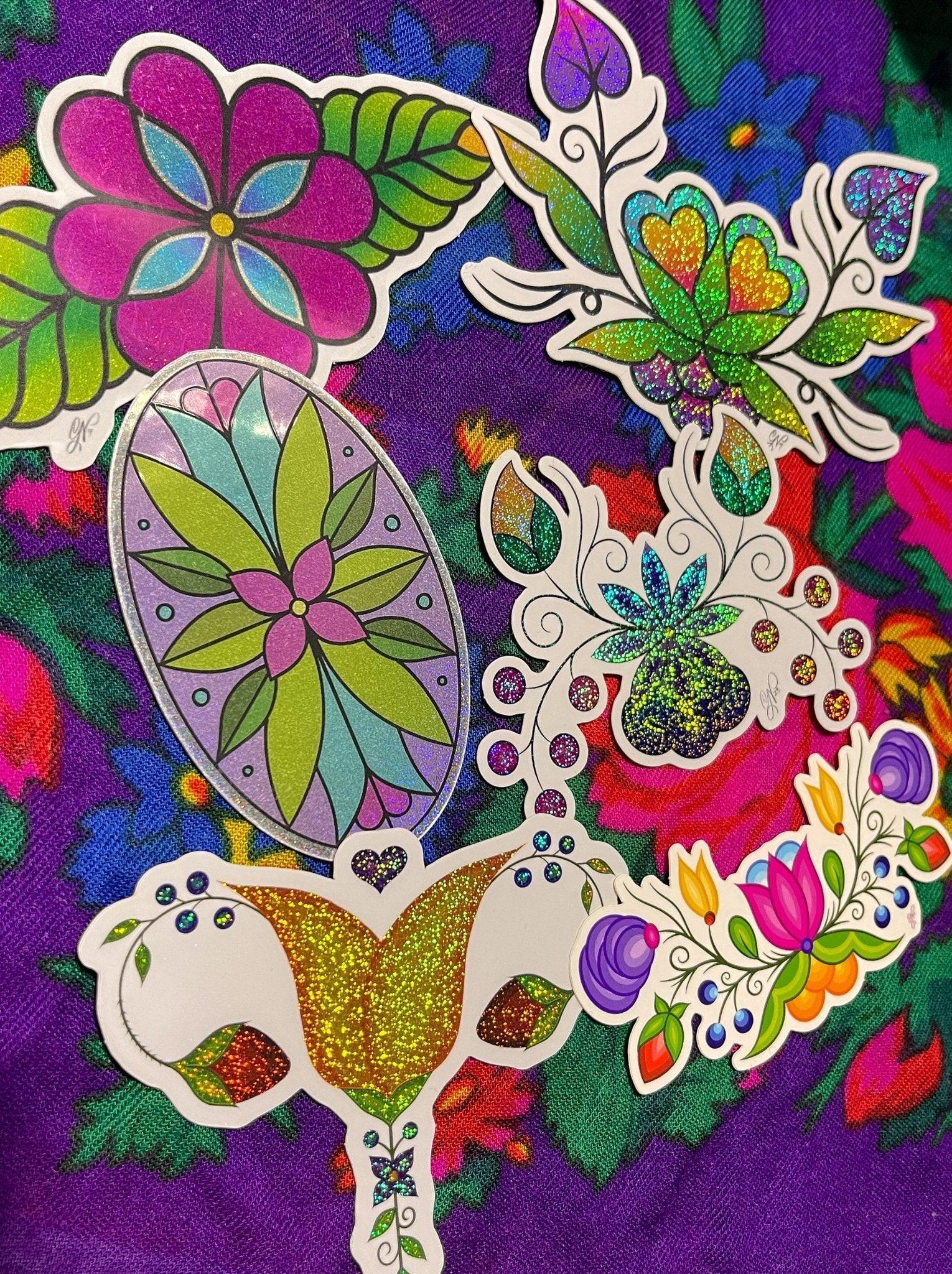 Pink Berries Ojibwe Floral Sticker Bizaanide'ewin