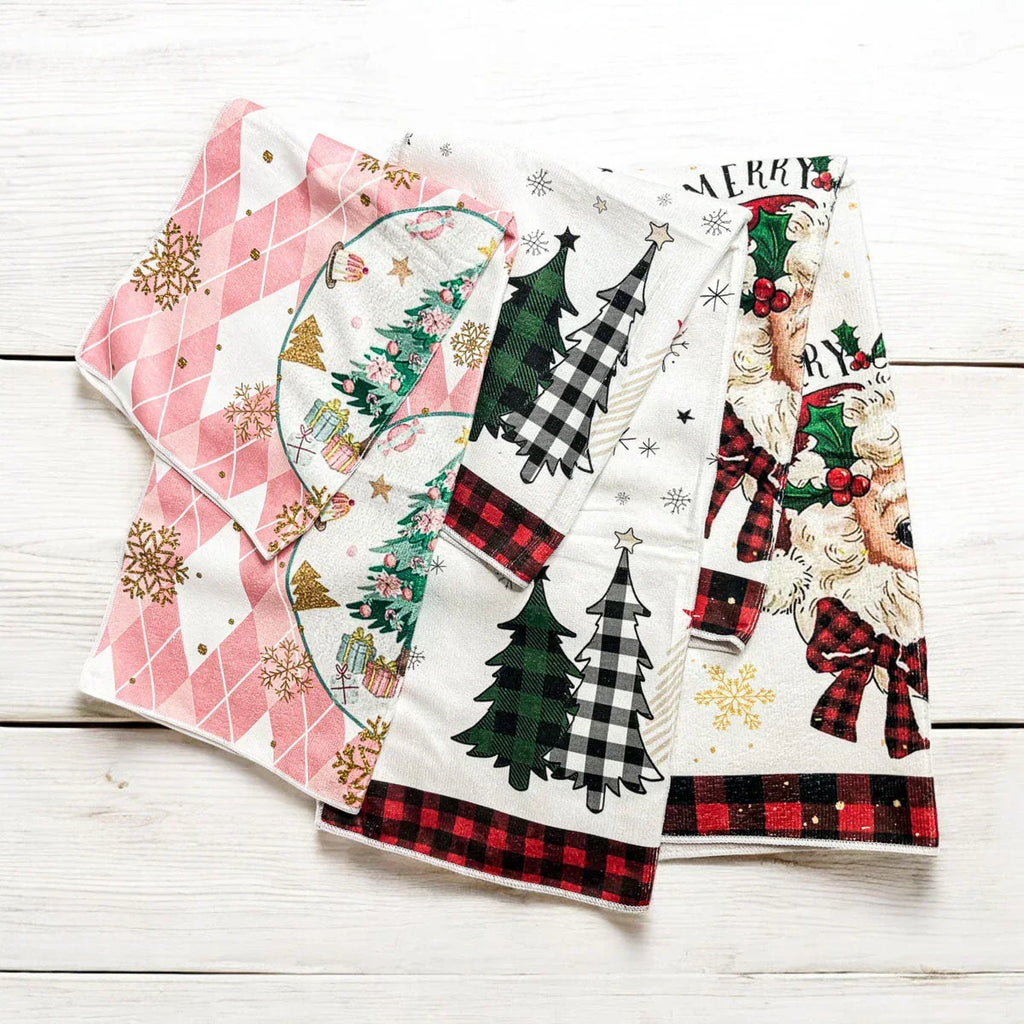 Pink Christmas Hand Towel Gia Roma