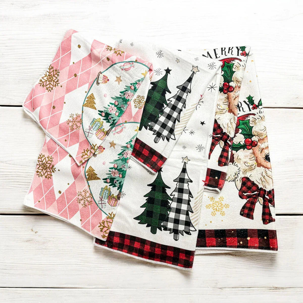 Pink Christmas Hand Towel Gia Roma
