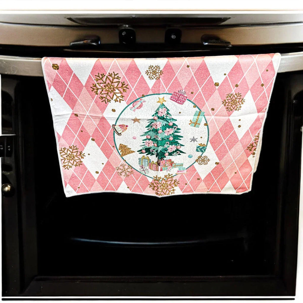 Pink Christmas Hand Towel Gia Roma