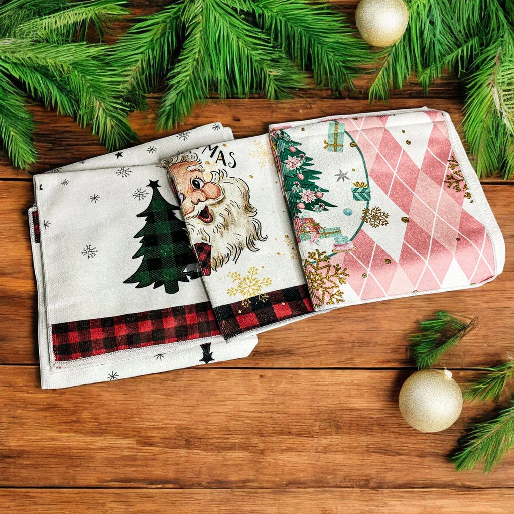 Pink Christmas Hand Towel Gia Roma