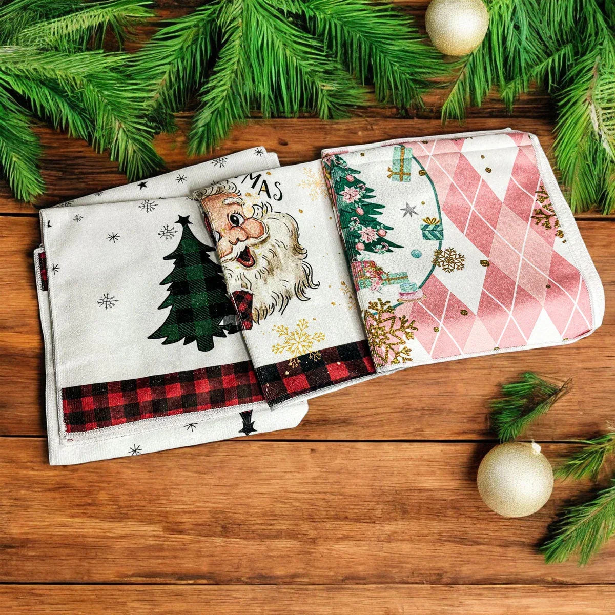 Pink Christmas Hand Towel Gia Roma