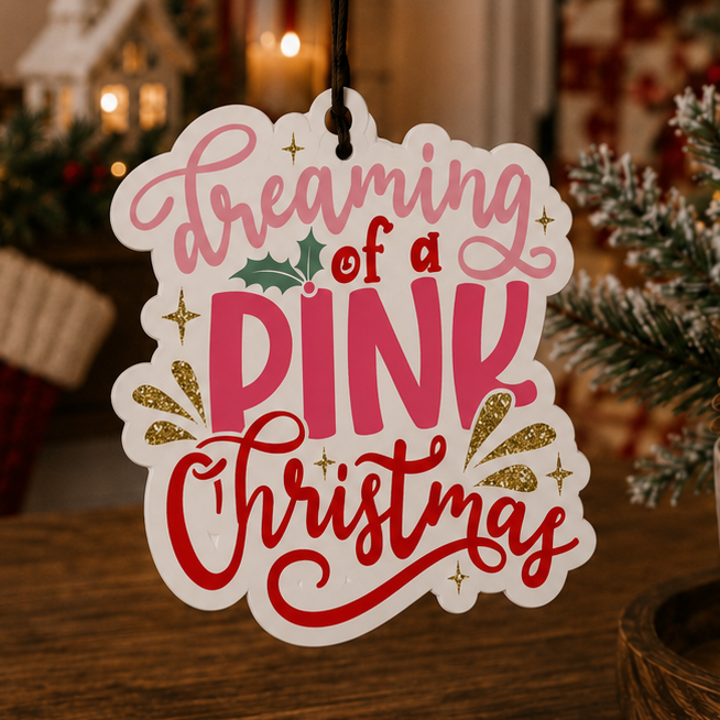 Pink Christmas Freshie