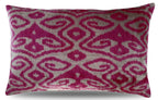 Canvello Decorative Pink Purple Geometric Throw Pillow Down Feather Filled - 16x24 in, front view - House Of Avana