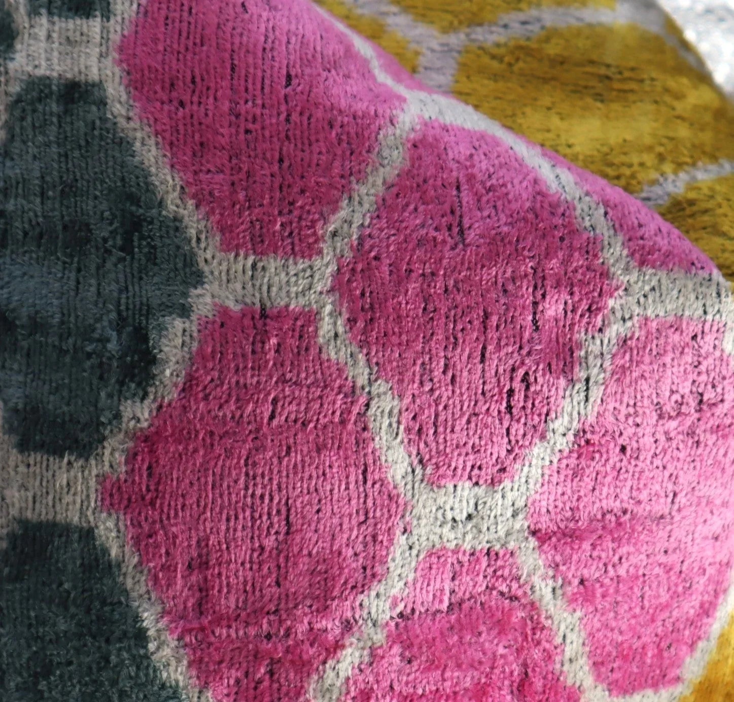 Canvello Pink Gold Gray Pillows with Luxury Decorative Cover - 16x16 in, detail shot - House Of Avana