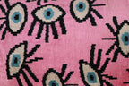 Canvello Luxury Pink Evil Eye Pillow for Couch| X in (40 X Cm), back view - House Of Avana