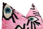 Canvello Luxury Pink Evil Eye Pillow for Couch| X in (40 X Cm), close-up view - House Of Avana