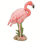 Standing Pink Flamingo Handcrafted Statue - House Of Avana