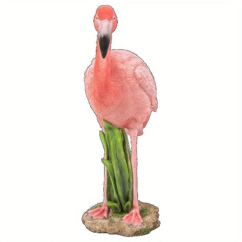 Standing Pink Flamingo Handcrafted Statue - House Of Avana
