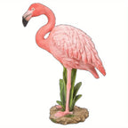 Standing Pink Flamingo Handcrafted Statue - House Of Avana