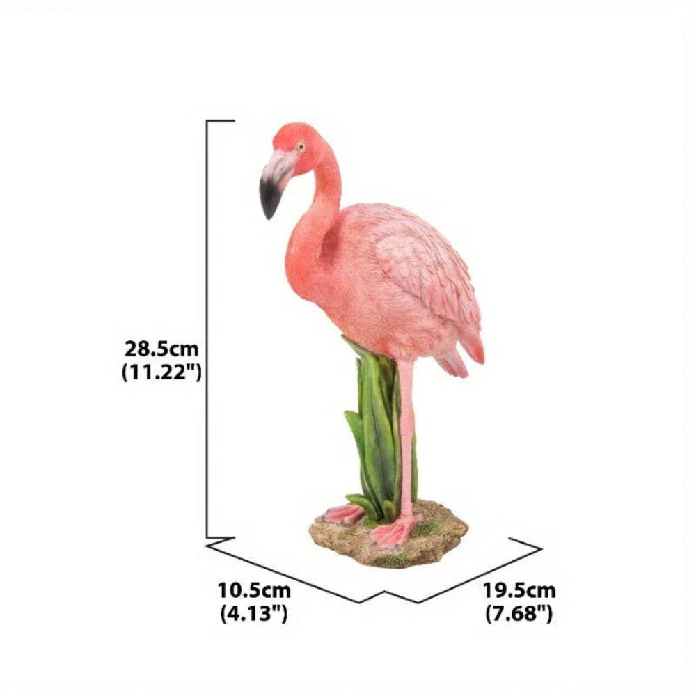 Standing Pink Flamingo Handcrafted Statue - House Of Avana