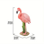 Standing Pink Flamingo Handcrafted Statue - House Of Avana