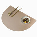 Placemat - Waterproof PU Leather Semicircle
