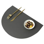 Placemat - Waterproof PU Leather Semicircle