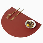 Placemat - Waterproof PU Leather Semicircle