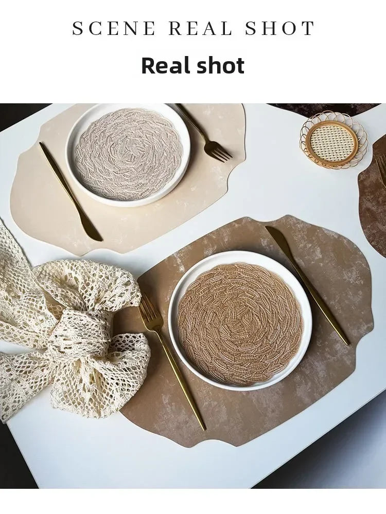 Placemats - Double-sided PU Leather Oval