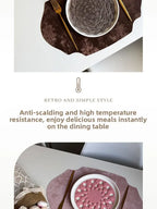 Placemats - Double-sided PU Leather Oval