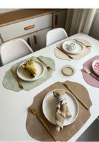 Placemats - Double-sided PU Leather Oval