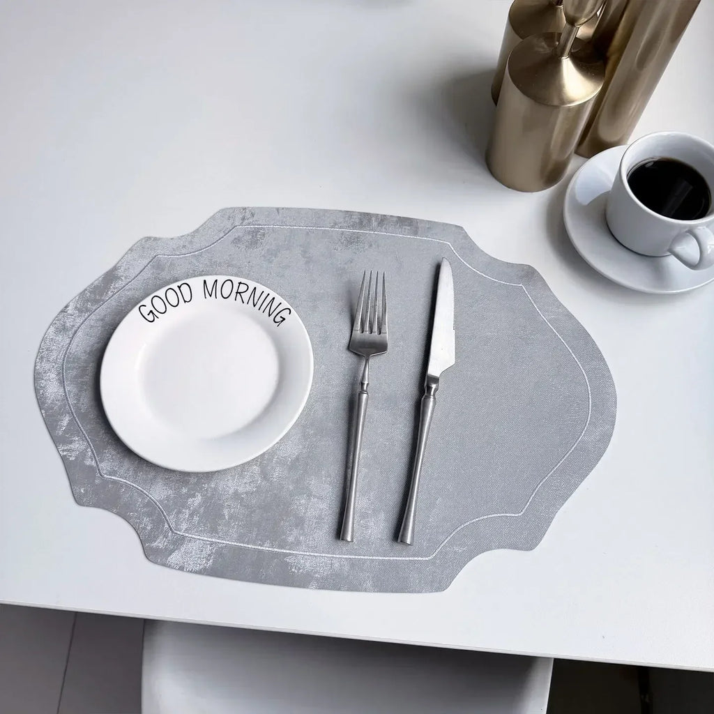 Placemats - Double-sided PU Leather Oval