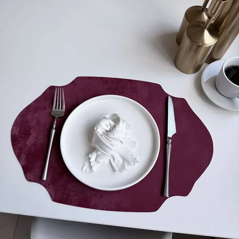 Placemats - Double-sided PU Leather Oval