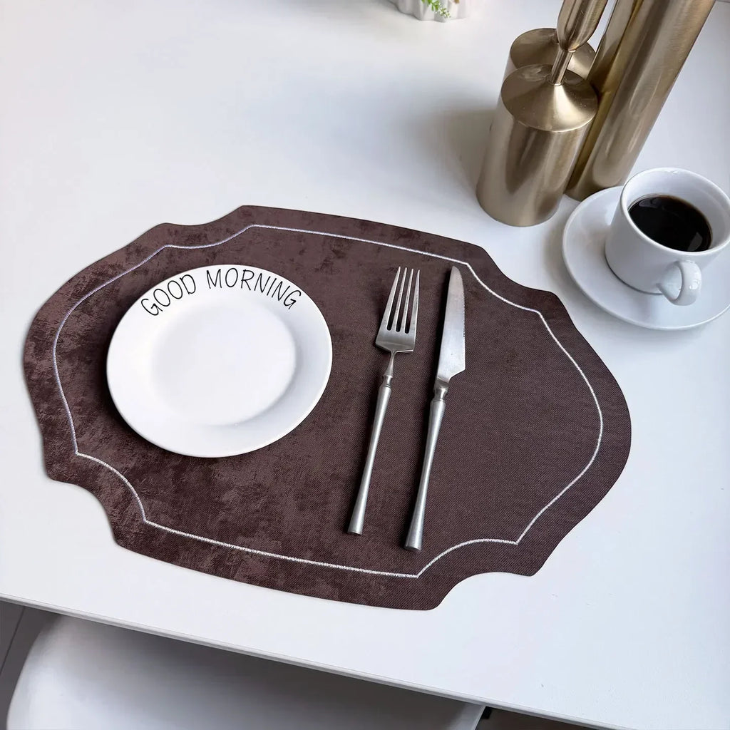 Placemats - Double-sided PU Leather Oval