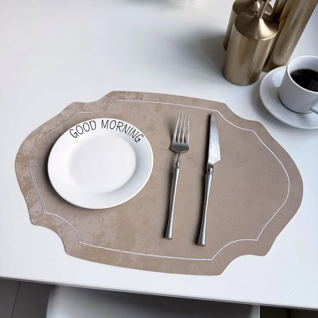 Placemats - Double-sided PU Leather Oval