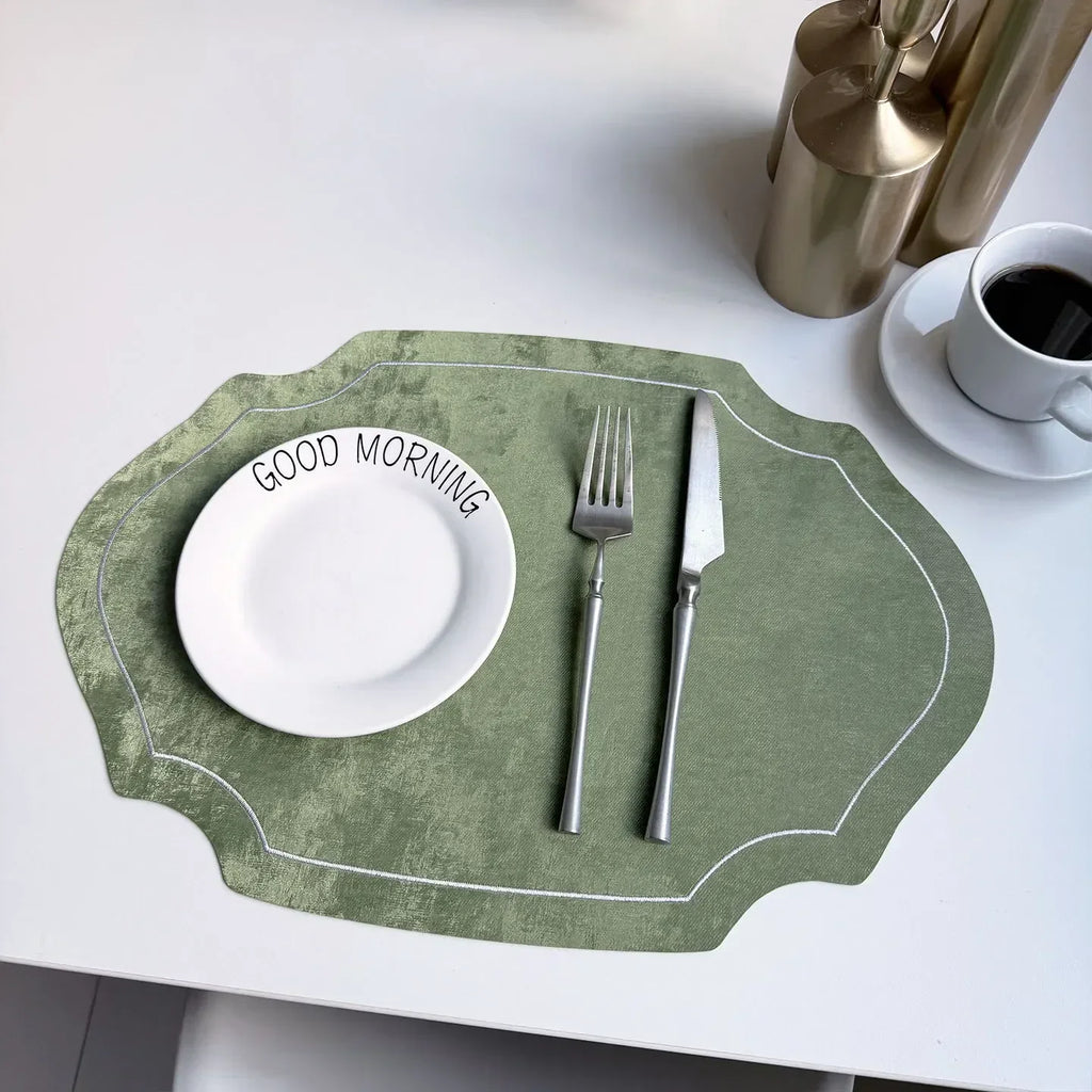 Placemats - Double-sided PU Leather Oval