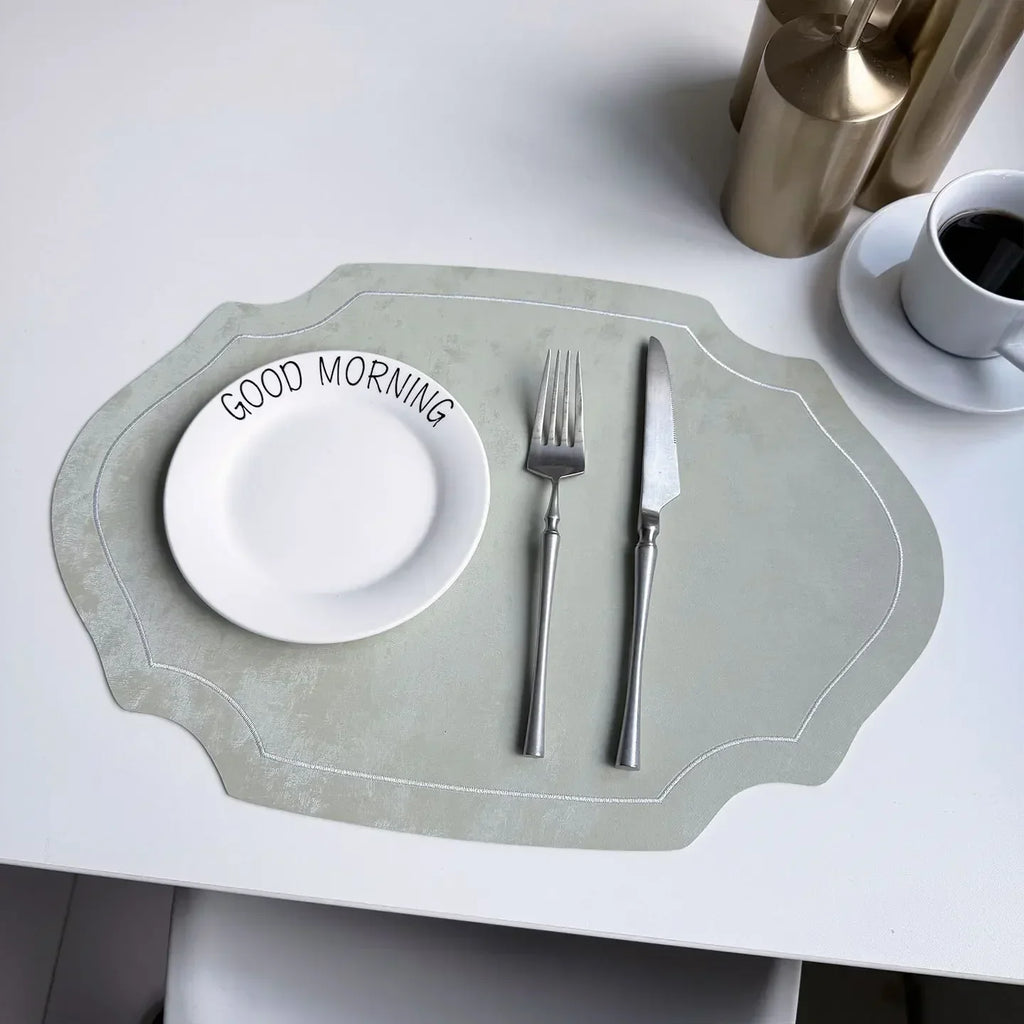 Placemats - Double-sided PU Leather Oval