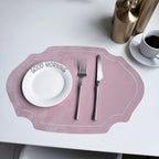 Placemats - Double-sided PU Leather Oval