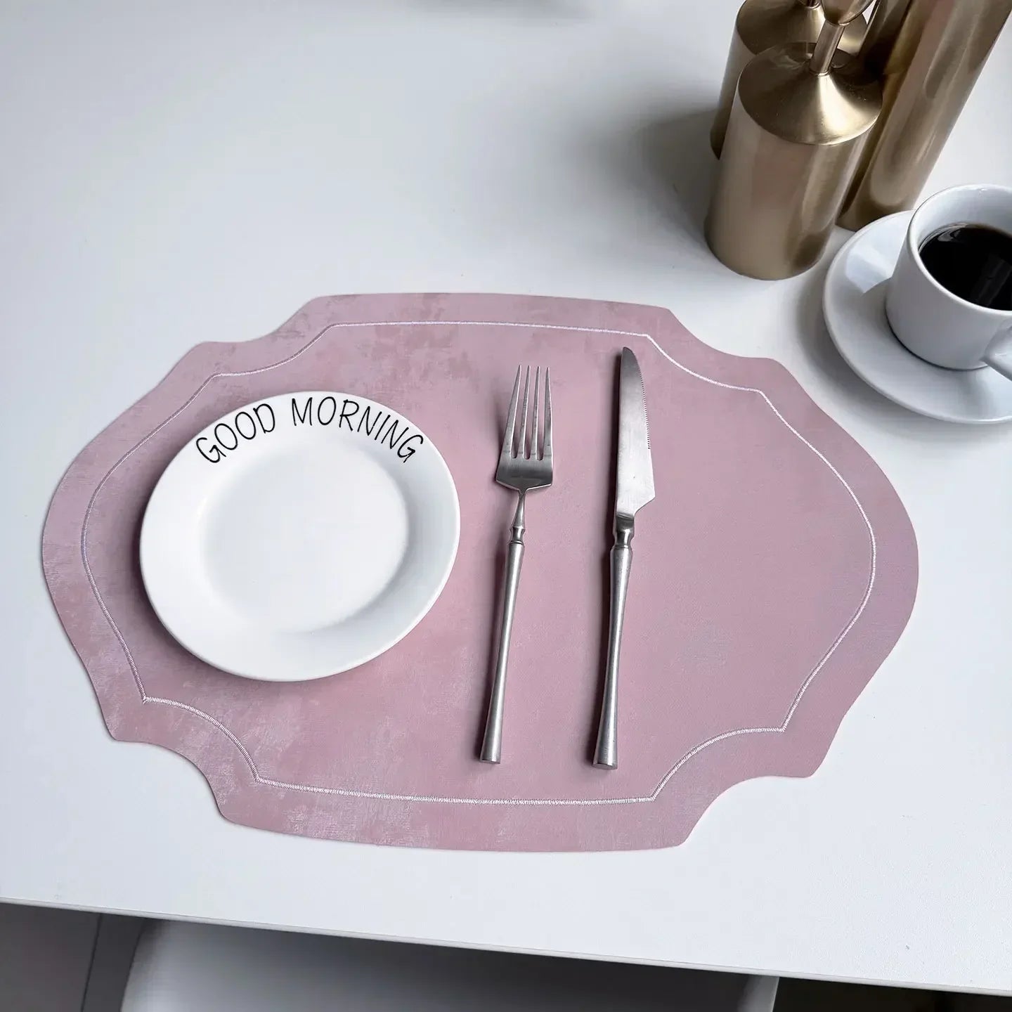 Placemats - Double-sided PU Leather Oval