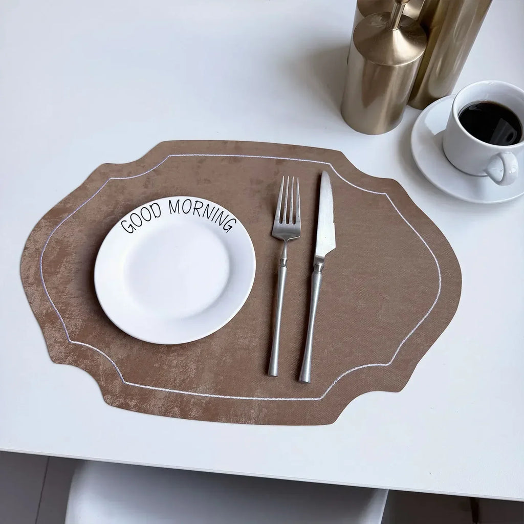 Placemats - Double-sided PU Leather Oval