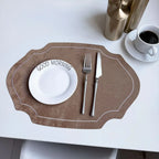 Placemats - Double-sided PU Leather Oval