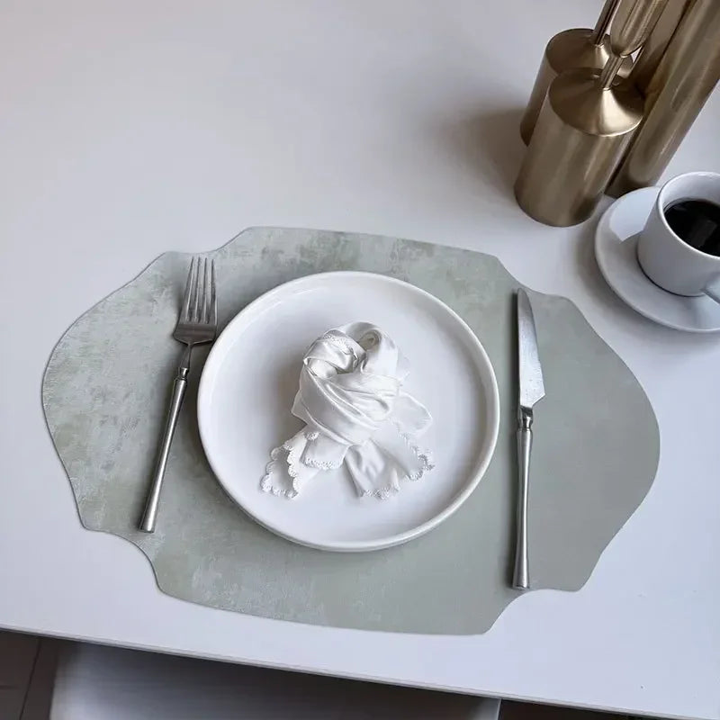 Placemats - Double-sided PU Leather Oval