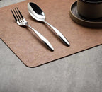 Placemats - Heat Insulated Brown Leather