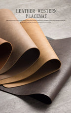 Placemats - Heat Insulated Brown Leather