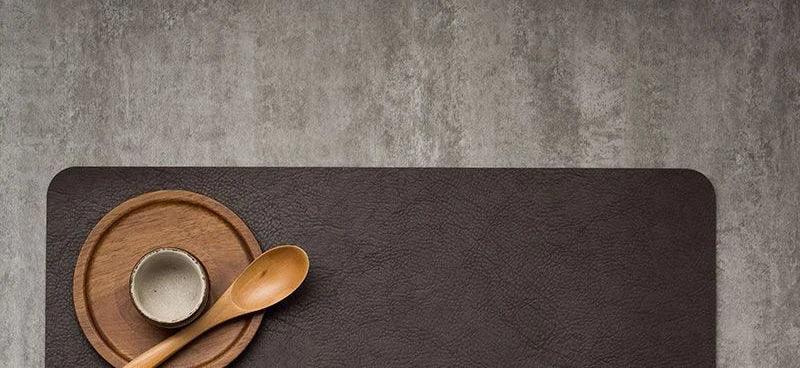 Placemats - Heat Insulated Brown Leather