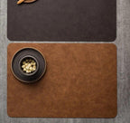 Placemats - Heat Insulated Brown Leather